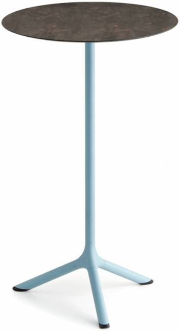 Стол ламинированный барный складной Tripe Folding голубой, кортен Ø600х1100 мм Стол ламинированный барный складной Tripe Folding голубой, кортен Ø600х1100 мм