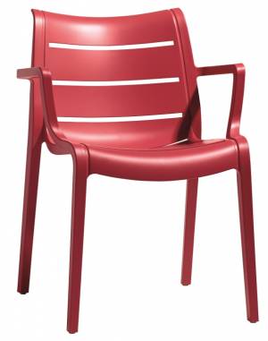 Кресло пластиковое Sunset красный 610х590х820 мм