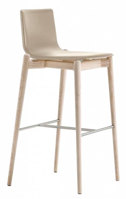 Стул барный с обивкой Malmo матовый стальной, беленый ясень, хаки 510х480х1005 мм Стул барный с обивкой Malmo матовый стальной, беленый ясень, хаки 510х480х1005 мм