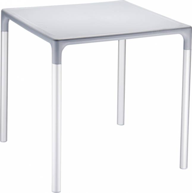 Стол пластиковый Mango Alu серебристый 720х720х720 мм