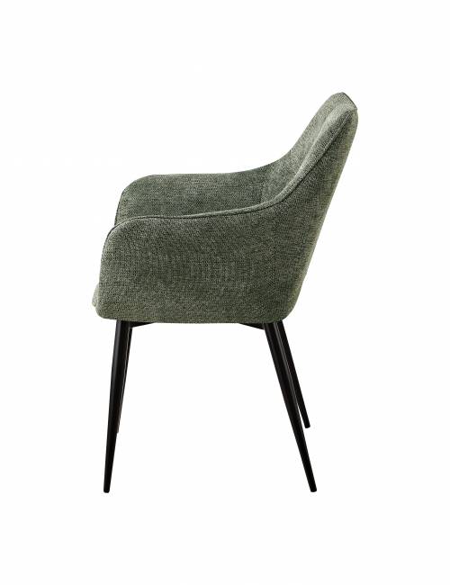 Стул обеденный Lynet рогожка серо-зеленый