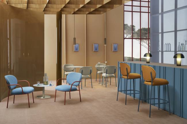 Стул барный с обивкой Stiel 530х555х1065 мм