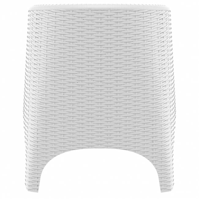 Кресло пластиковое плетеное с подушкой Aruba белый 740х750х800 мм