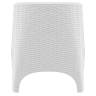 Кресло пластиковое плетеное с подушкой Aruba белый 740х750х800 мм