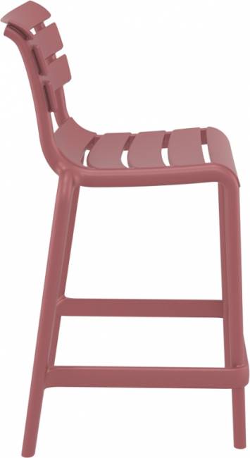 Стул пластиковый полубарный Helen Bar 65 марсала 520х550х950 мм