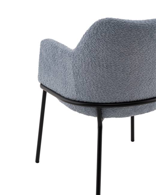 Стул с подлокотниками Кози new ткань букле синий