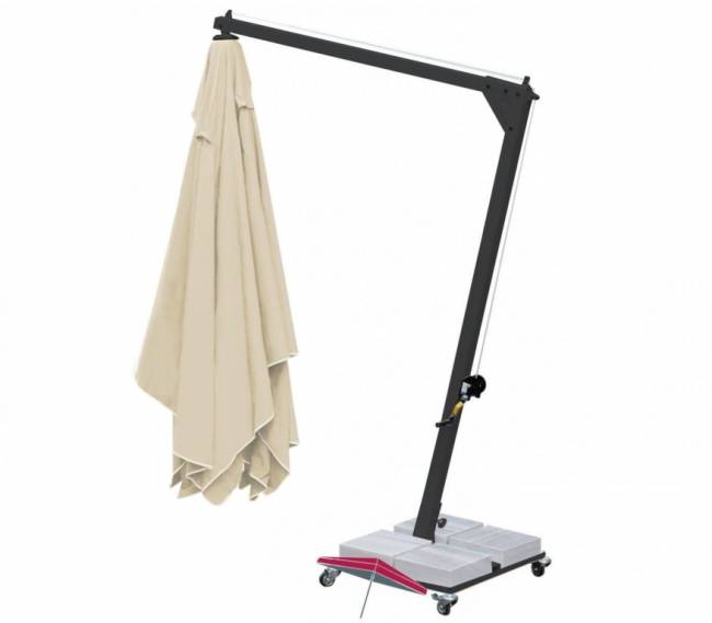 Зонт профессиональный Ø3.5 м Banana черный, бежевый Ø3500 мм