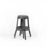 Табурет пластиковый барный Stack Maxi базальт 480х480х765 мм