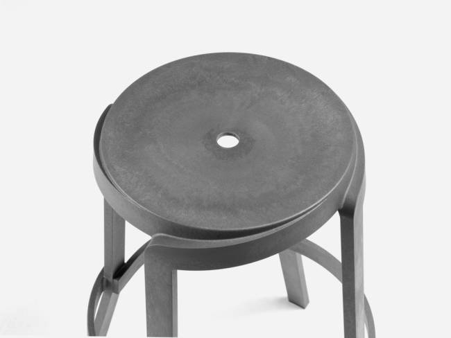 Табурет пластиковый барный Stack Maxi базальт 480х480х765 мм