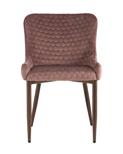Стул Ститч Хани велюр пыльно-розовый ножки дерево