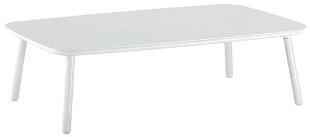 Столик металлический кофейный Venice белый 1200х800х370 мм