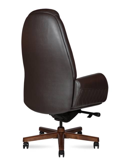 Кресло офисное / Верди / Verdi / коричневая кожа