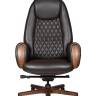 Кресло офисное / Верди / Verdi / коричневая кожа