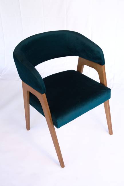 Стул-кресло Бакки натур/ синий