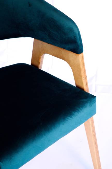 Стул-кресло Бакки натур/ синий