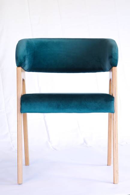 Стул-кресло Бакки натур/ синий