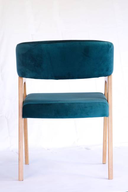 Стул-кресло Бакки натур/ синий