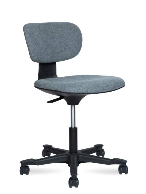 Кресло офисное / Юниор / Junior / черный пластик  / серая ткань / серая ткань