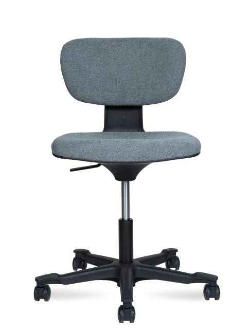 Кресло офисное / Юниор / Junior / черный пластик  / серая ткань / серая ткань