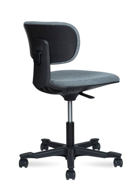 Кресло офисное / Юниор / Junior / черный пластик  / серая ткань / серая ткань