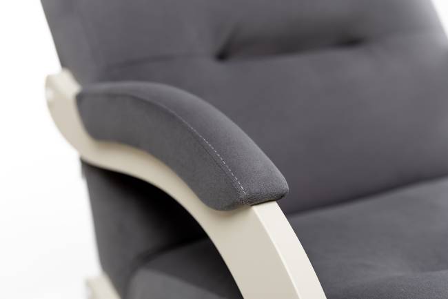 Кресло-маятник Leset Дэми Слоновая кость V32 серый