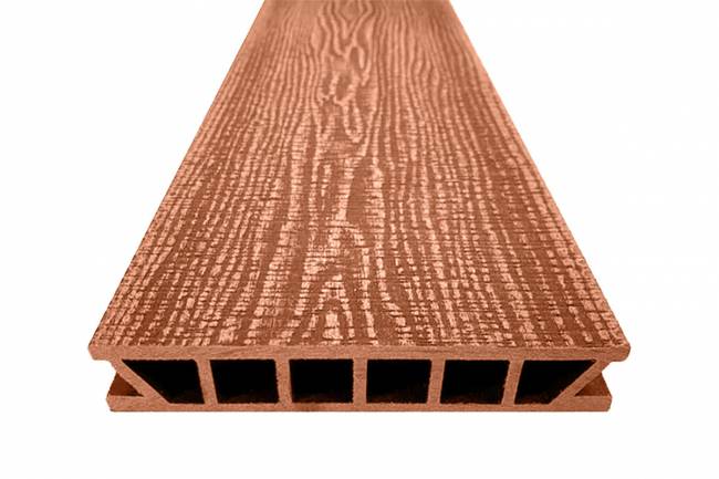 Террасная доска Deckron Woodlike 153*28*4000мм, терракот