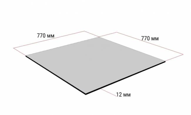 Столешница квадратная HPL Fitto белый 770х770х12 мм