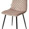 Стул DUKE BLUVEL-40 BEIGE, велюр / черный каркас М-City
