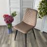 Стул DUKE BLUVEL-40 BEIGE, велюр / черный каркас М-City