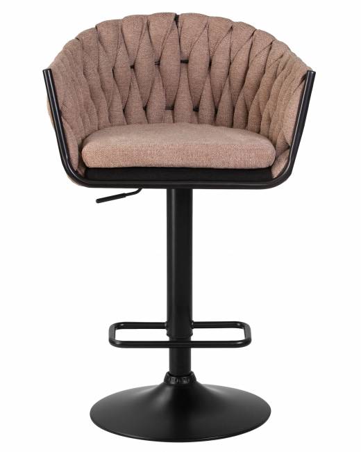 Стул барный DOBRIN LEON, коричневая ткань (LAR 275-3)