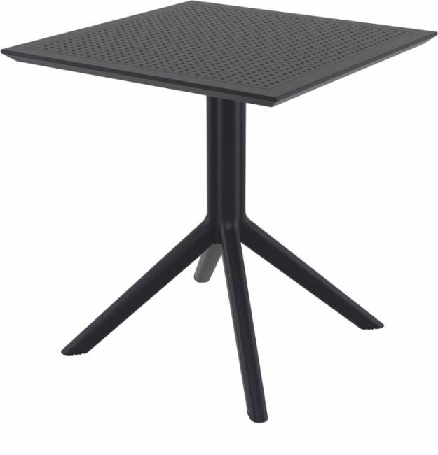 Стол пластиковый Sky Table 70 черный 700х700х740 мм