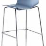 Стул полубарный пластиковый Zebra Technopolymer голубой 480x510х1030 мм
