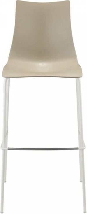 Стул барный пластиковый Zebra Technopolymer лен, тортора 530х510х1160 мм