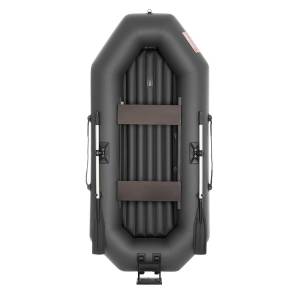 Лодка Шкипер А280НТ надувное дно, навесной транец серый Тонар