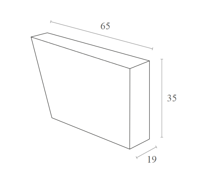 Подушка угловая для спинки дивана Portofino Lounge темно-серый 650х350х190 мм