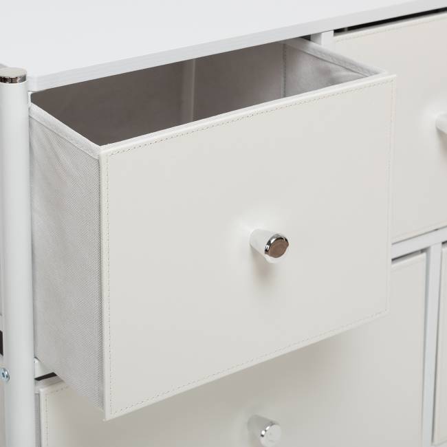 Комод Leset Нирита/Хайди широкий 5 ящиков, Белый Белый Белый Комод Leset Нирита/Хайди широкий 5 ящиков, Белый Белый Белый