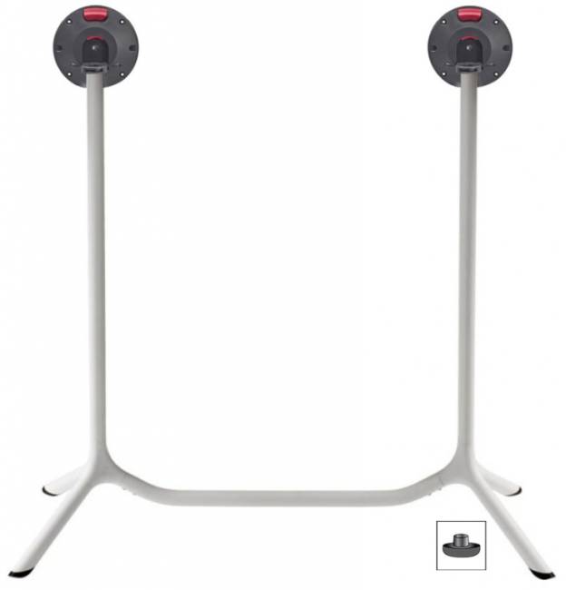 Подстолье металлическое барное двойное складное Tripe Double Folding белый 1140х540х1090 мм