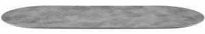 Столешница овальная Compact Laminate для подстолья Tripe Double цементный 1600х700х12 мм