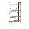Стеллаж Leset Стилвуд 24 широкий, 4 полки Чёрный