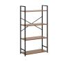 Стеллаж Leset Стилвуд 24 широкий, 4 полки Чёрный