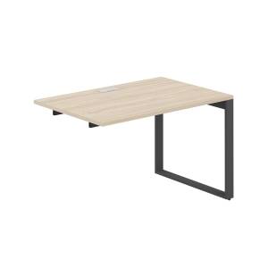 AG.187.AR.L.72.AN / Секция рабочей станции 1200х800х750 / профиль О-образный: 70х20 антрацит; лючок: серебро; столешница: акация равелло