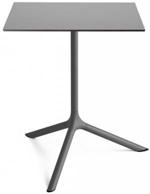 Стол ламинированный обеденный Tripe Maxi антрацит, светло-серый 700х700х740 мм