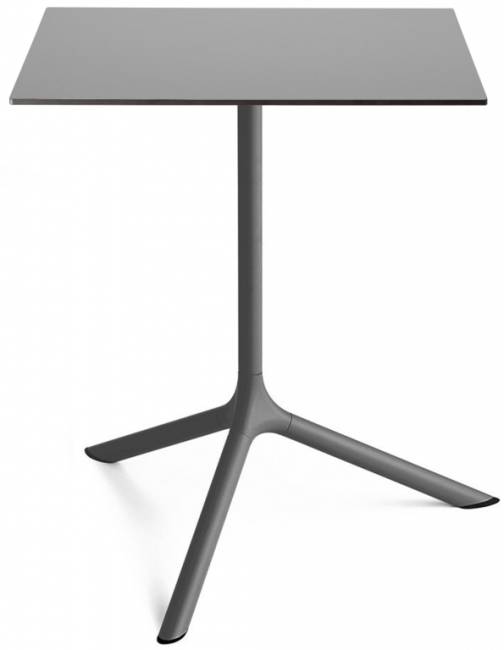 Стол ламинированный обеденный Tripe Maxi антрацит, светло-серый 700х700х740 мм