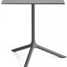 Стол ламинированный обеденный Tripe Maxi антрацит, светло-серый 700х700х740 мм