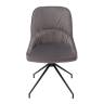 Кресло Этна серое, поворотное, черный металл
