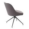 Кресло Этна серое, поворотное, черный металл