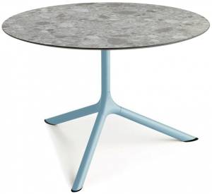 Столик ламинированный кофейный Tripe Maxi голубой, зернистый Ø800х510 мм