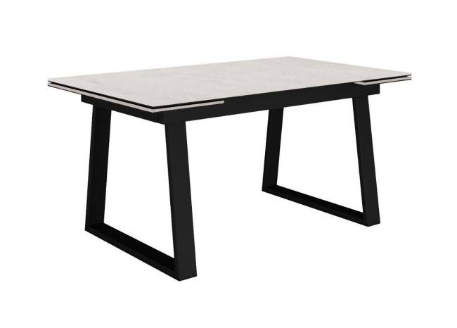 Стол DikLine DZ160 хромикс белый/черный (2 уп.)