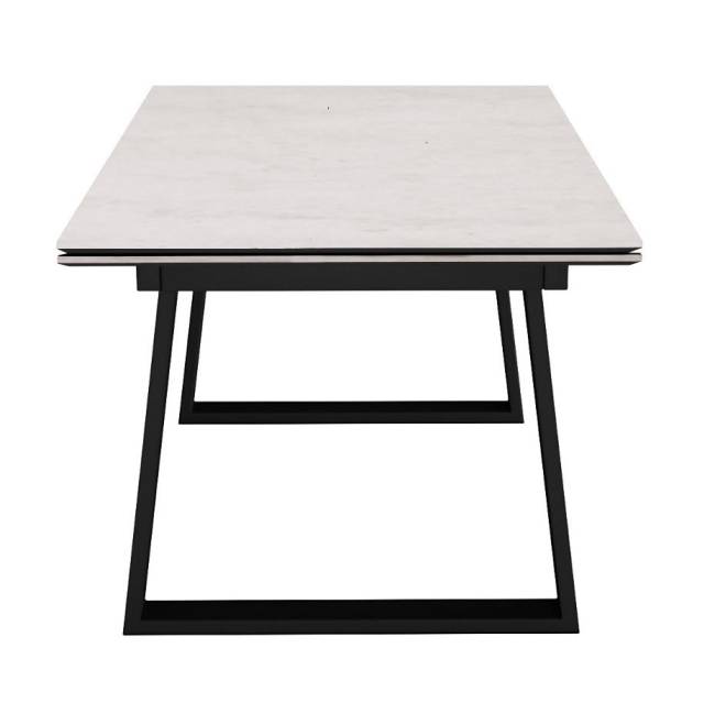 Стол DikLine DZ160 хромикс белый/черный (2 уп.)