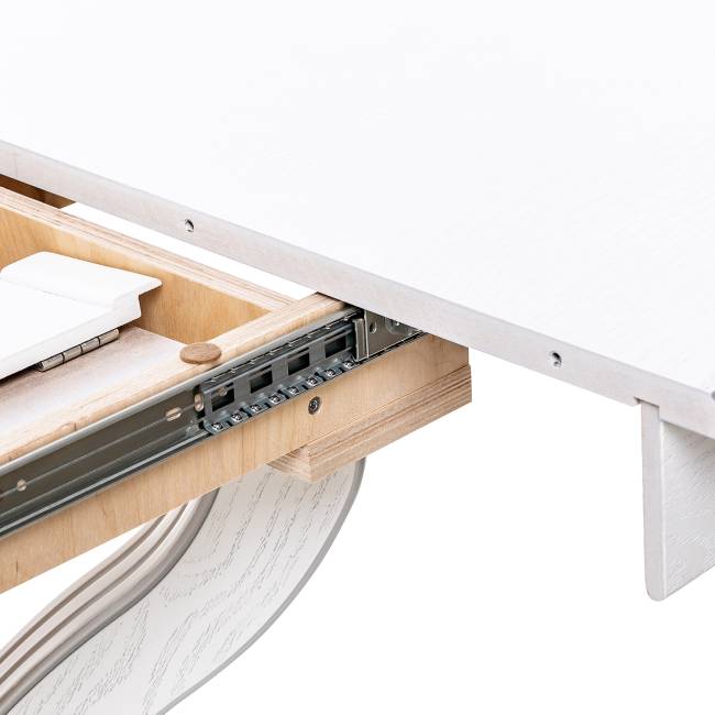 Стол раздвижной Leset Ромео 1Р Белый патина серебро